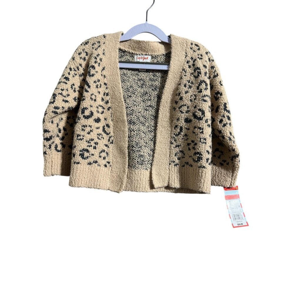 Cat & Jack Toddler Girl Leopard print cardigan size 2T NWT